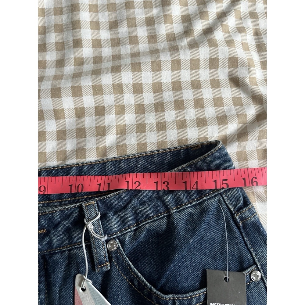 NWT Cali 1850 Women's Grommet Wide Leg Blue Denim Jeans Size 7/28 (31x30) - Picture 7 of 9